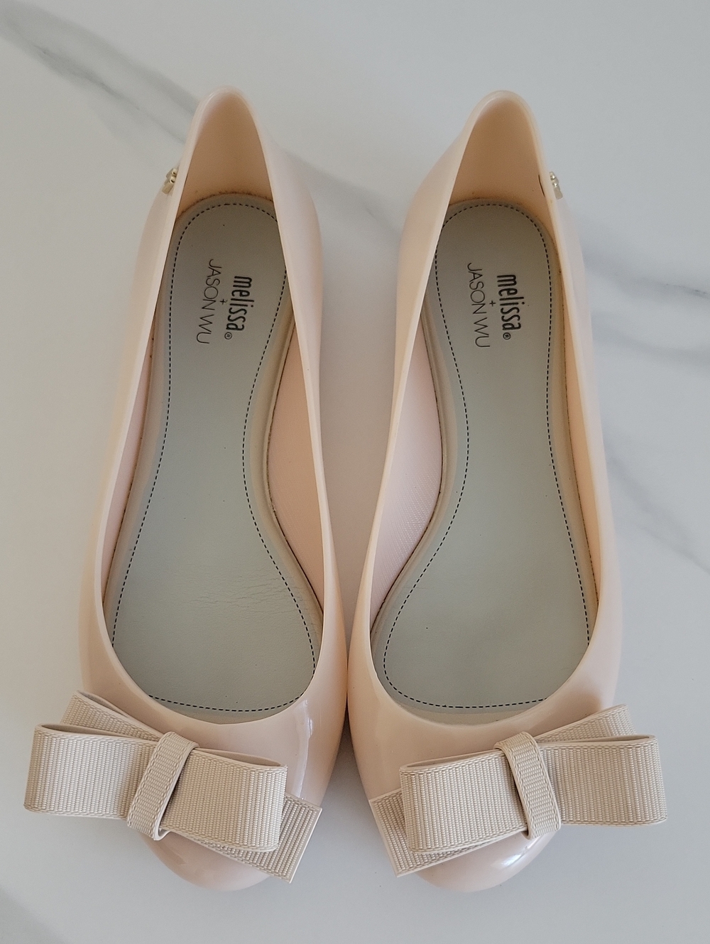 Melissa x Jason Wu Pale Blush Bow Ballet Flats